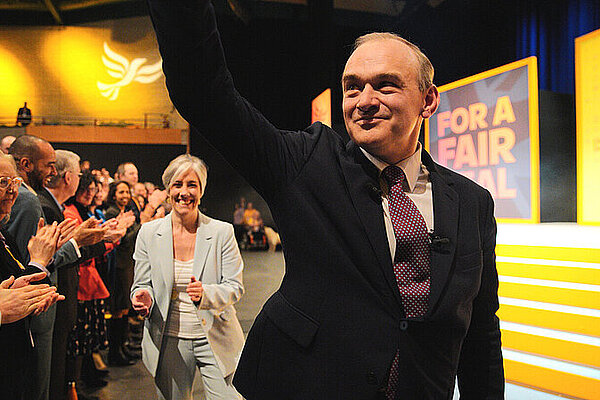 Ed Davey speaking in York