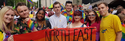 North East YL members at a pride event.